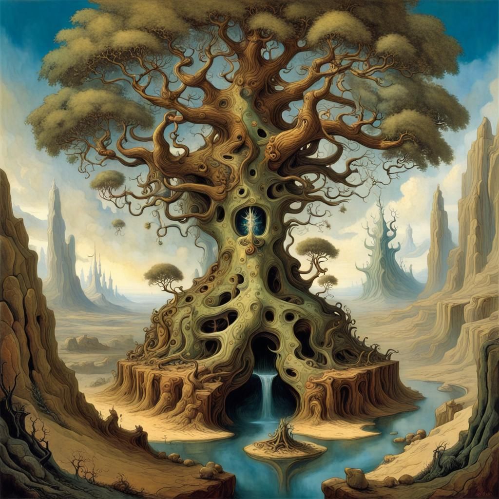 Yggdrasil in Surrealist Style