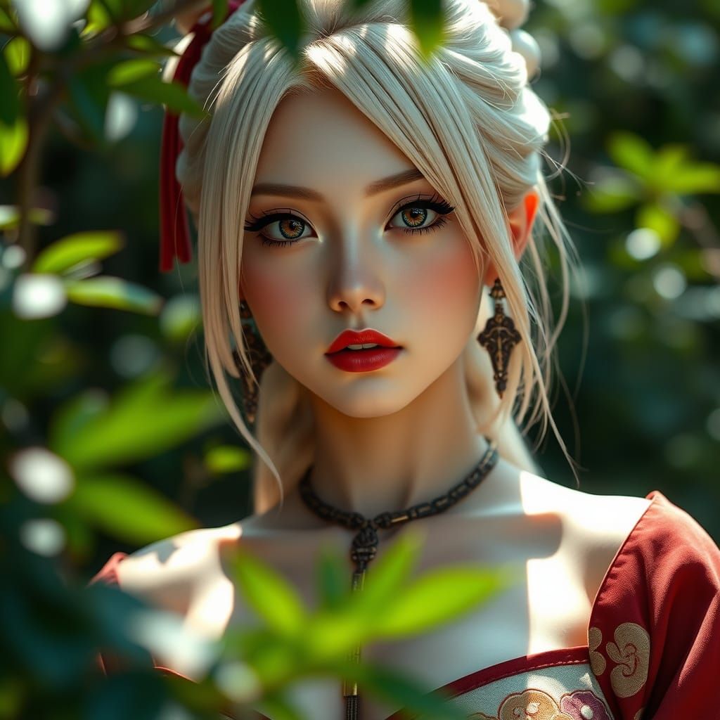 Tsunade, Fifth Hokage, in Photorealistic Style