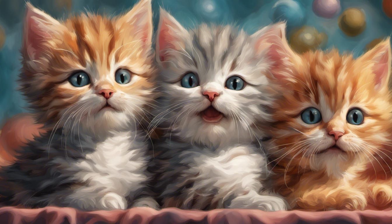 Newborn fuzzy kittens