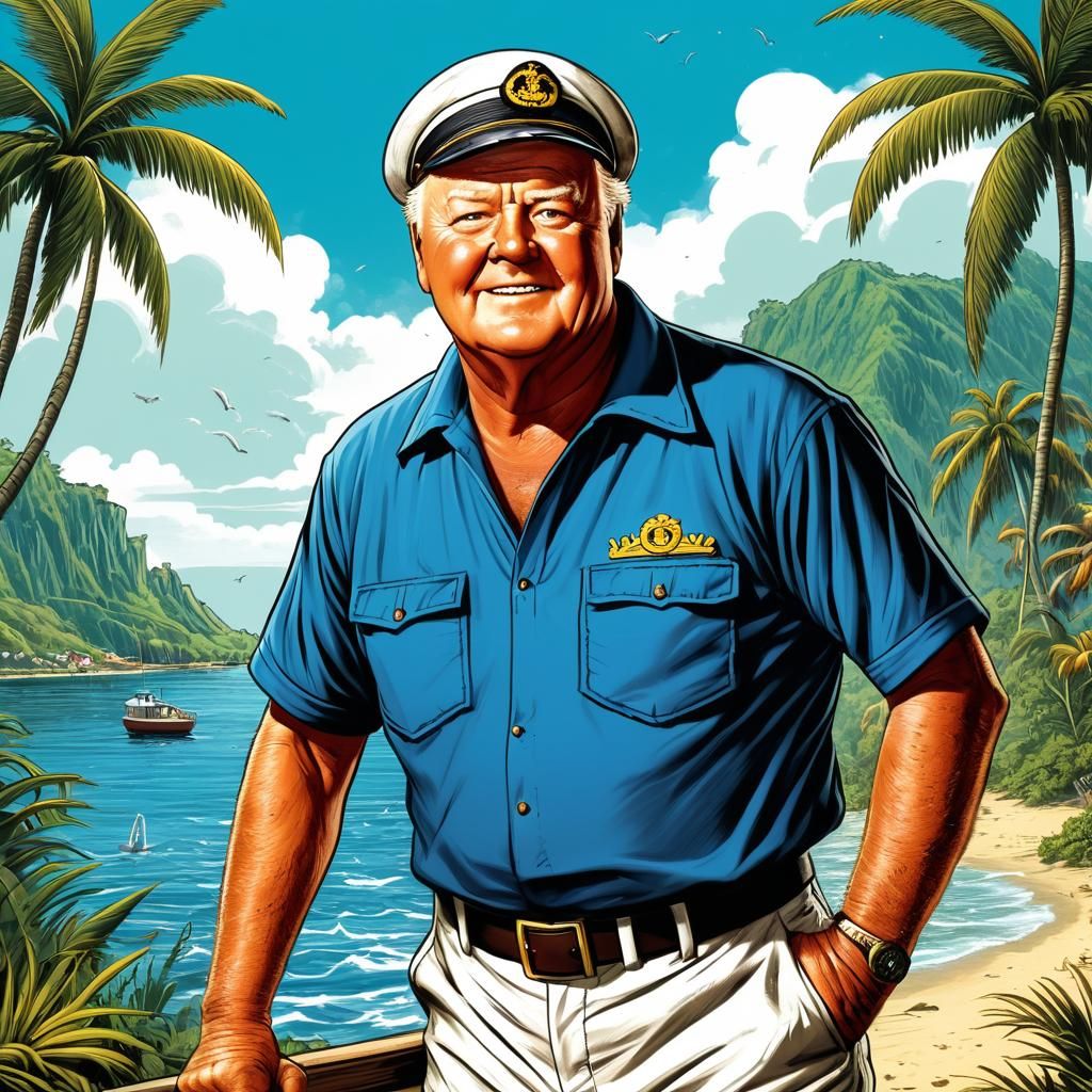 The Skipper from Gilligan's Island in Comic Book Art
