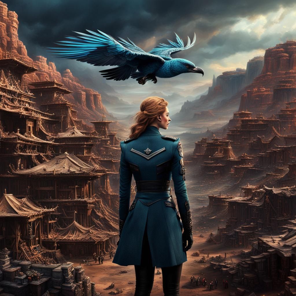 Peyton List as Thunderbird: Digital Matte Painting