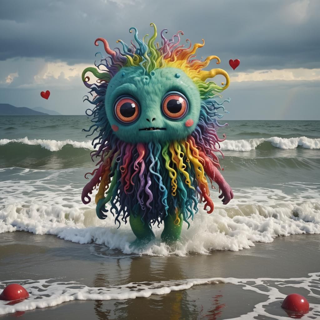 Cute Fuzzy Cthulhu Touches Human Things