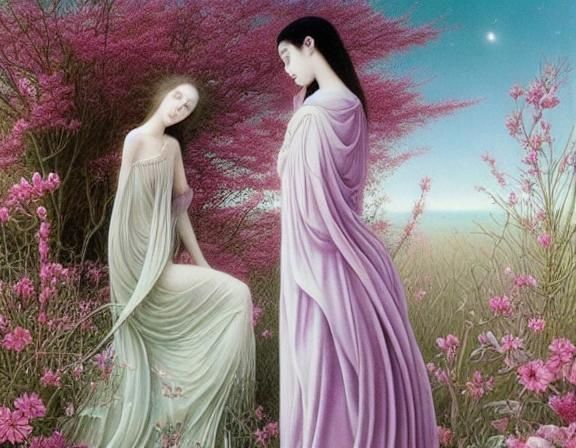 Surreal Space Walker in Orbit: A Fairytale Rendering