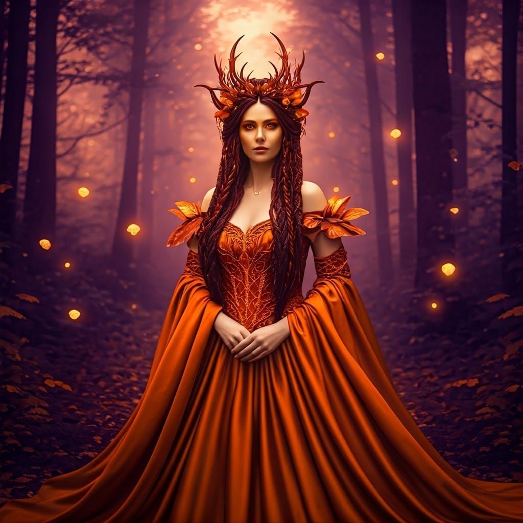 Mystical Ember Queen in Twilight Forest
