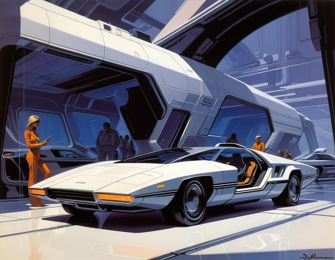 Futuristic Vehicle Design in Concept Art Style