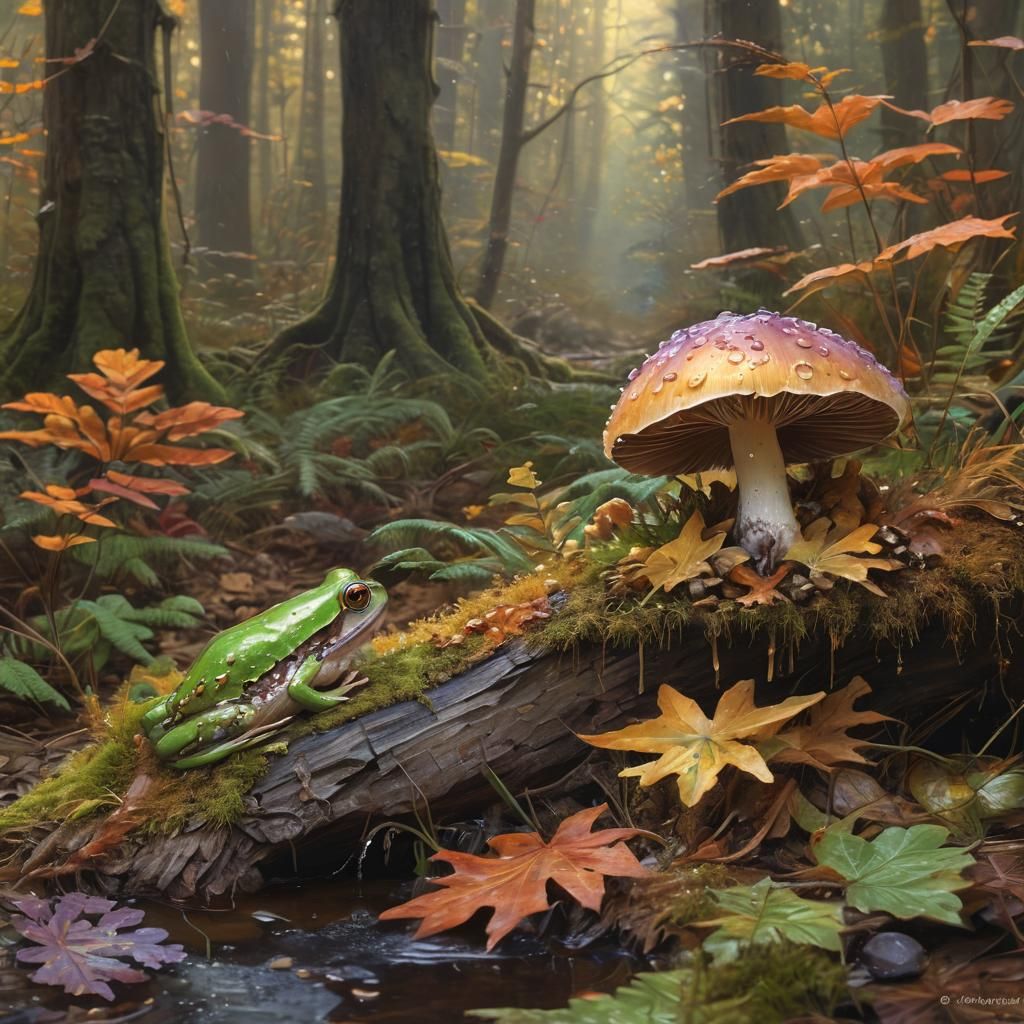 An early Morning in the Forest.