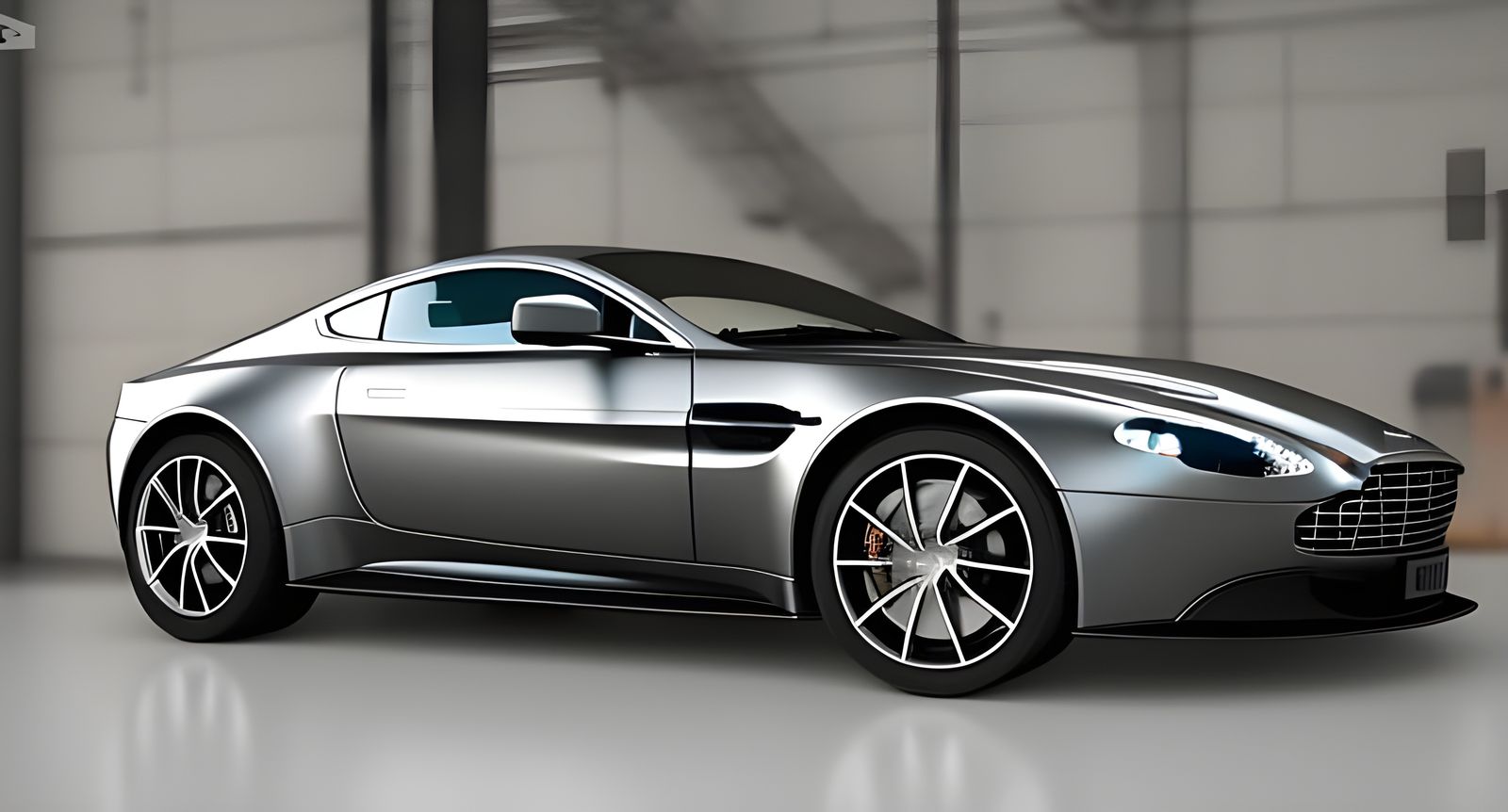 Aston Martin Vantage V12 in Dark Hangar