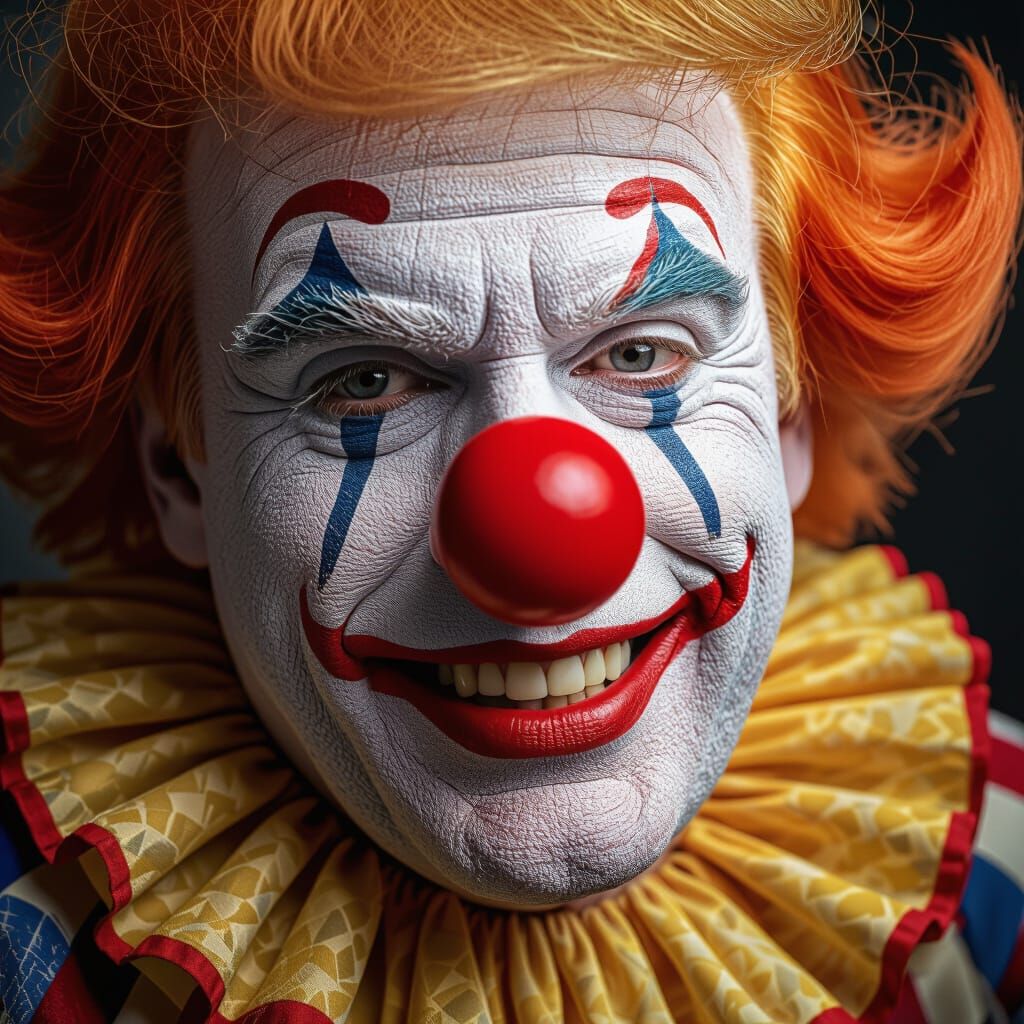 Bozo the Clown Meets Donald Trump in Photorealistic Mashup