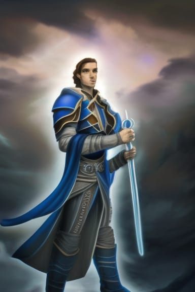 Kaladin from Stormlight Archives with Blue Glow
