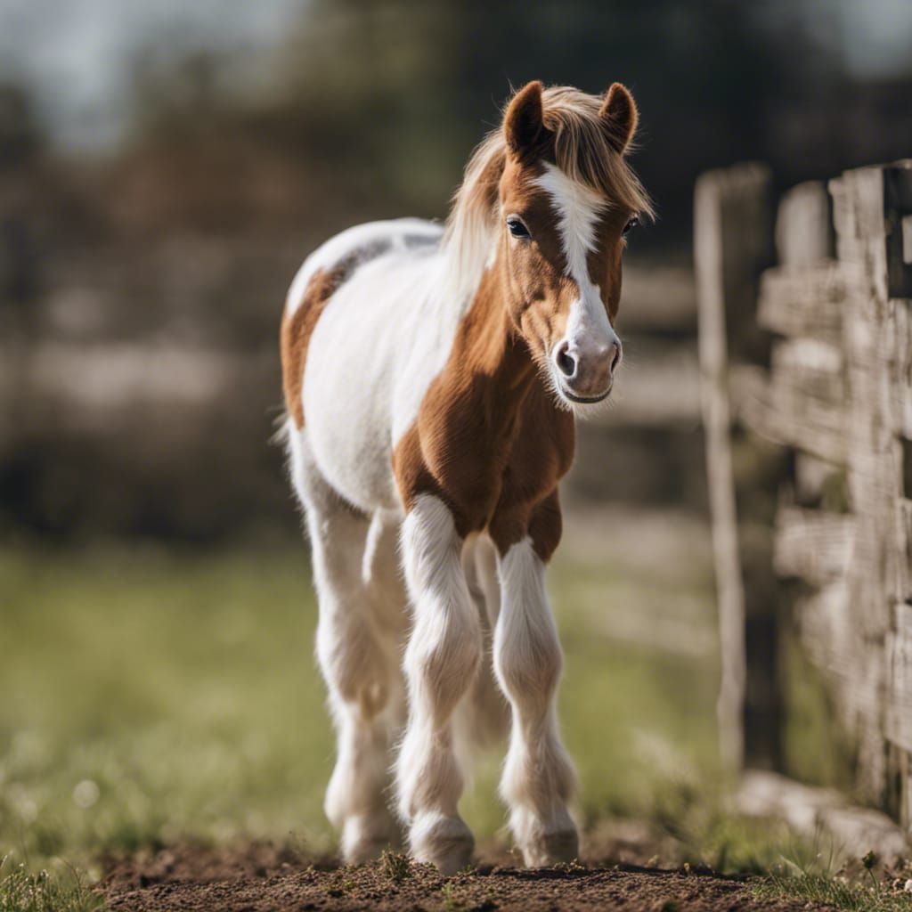 Adorable Skewbald Pony Foal Portrait