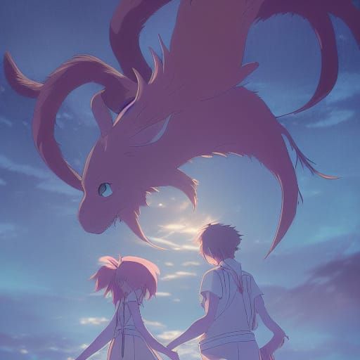 Mythical Creatures in Studio Ghibli Anime Style