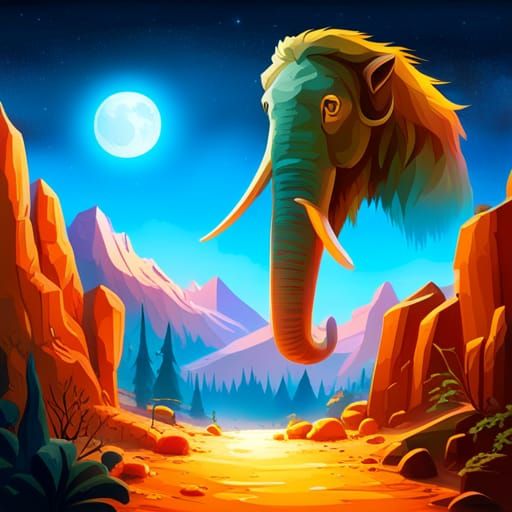 AI Generated Image of a Mammoth