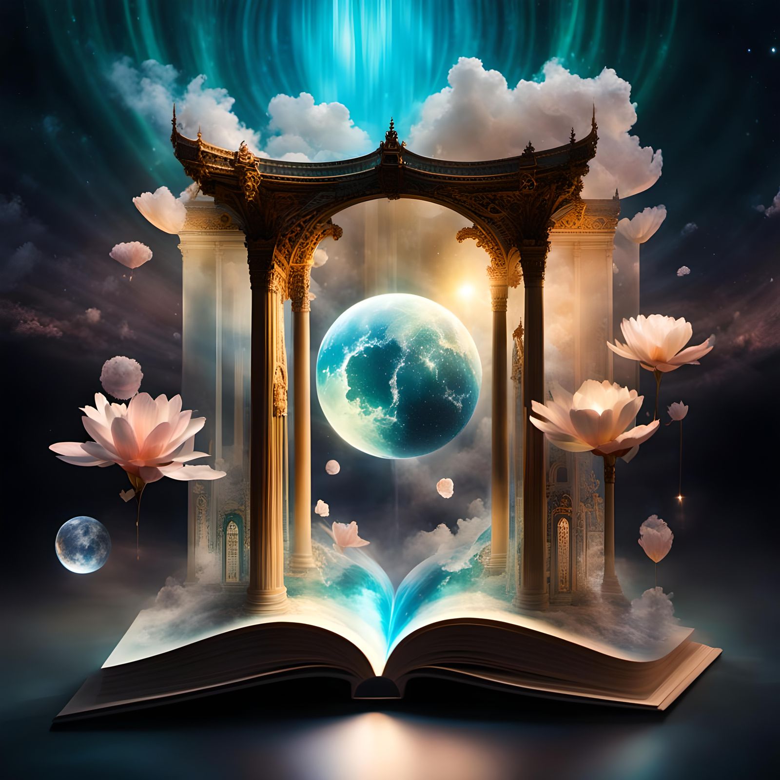 Etheric Oracle Card in Soft Pastel Watercolors