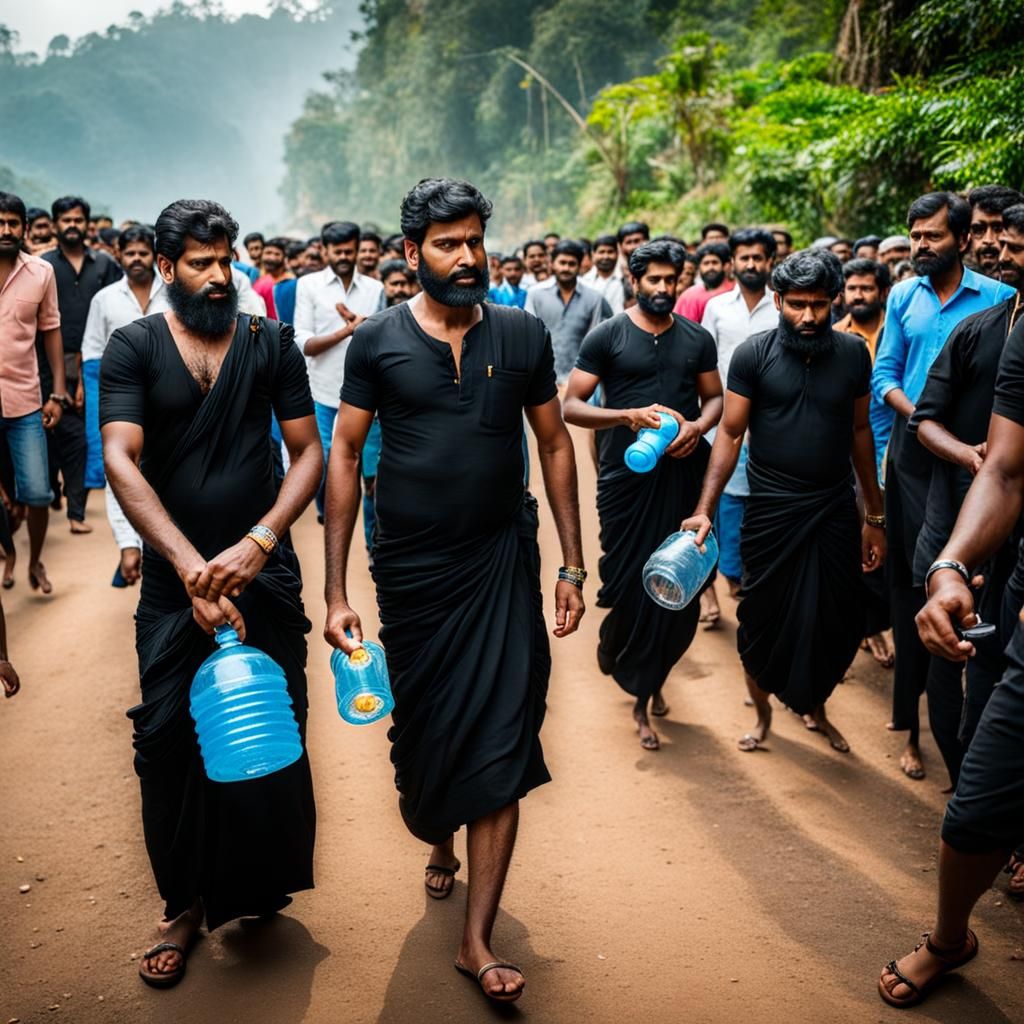 Kerala Pilgrims Dispose of Plastic at Sabarimala Temple