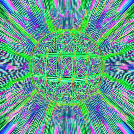 Brilliant Disco Ball in Synthwave Style