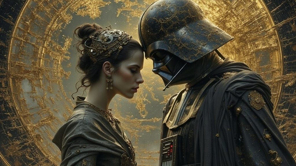 Star Wars Characters in Melancholic Lunar Reverie