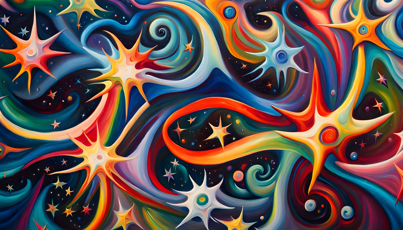 Abstract Star Cluster Formation as Digital Art