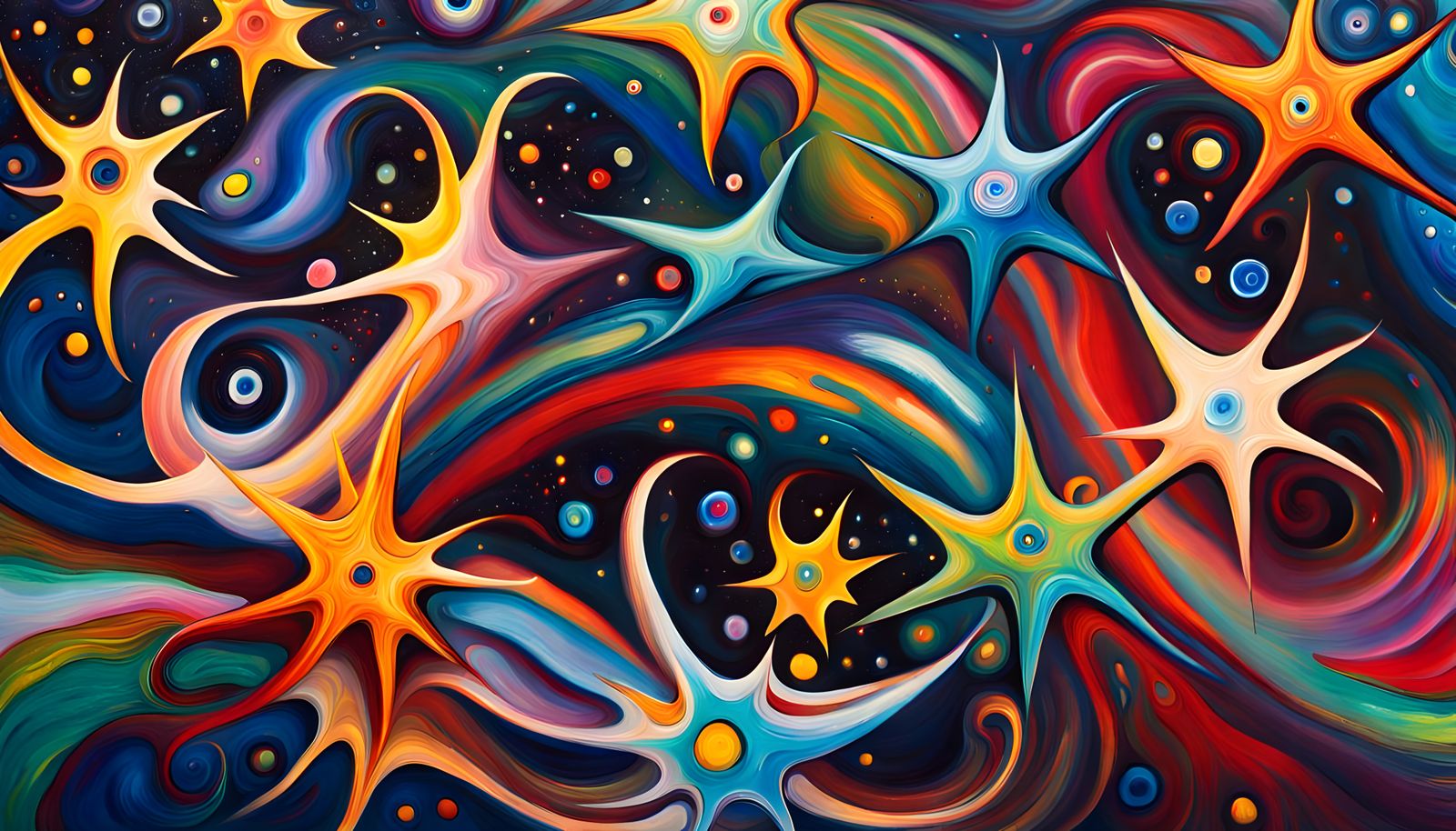 Abstract Star Cluster Formation as 3D Digital Art