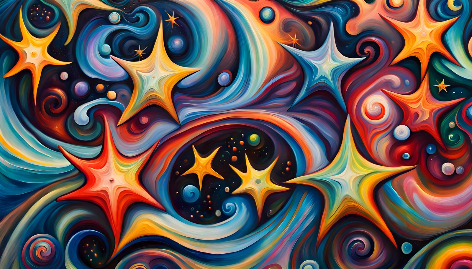 Cosmic Star Cluster Formation as Oil Painting