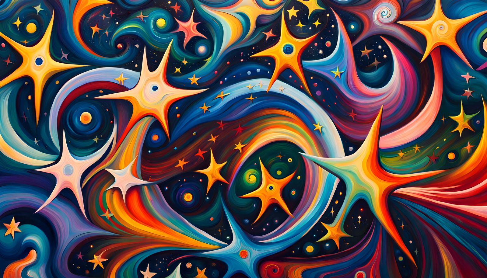 Abstract Star Cluster Formation as 3D Digital Art