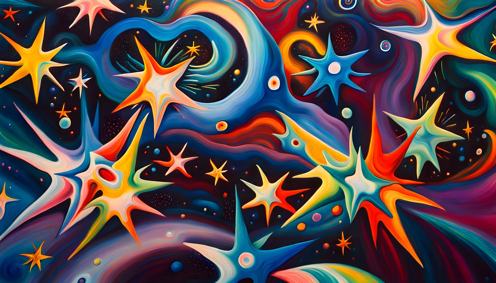 Abstract Star Cluster Formation as Digital Art