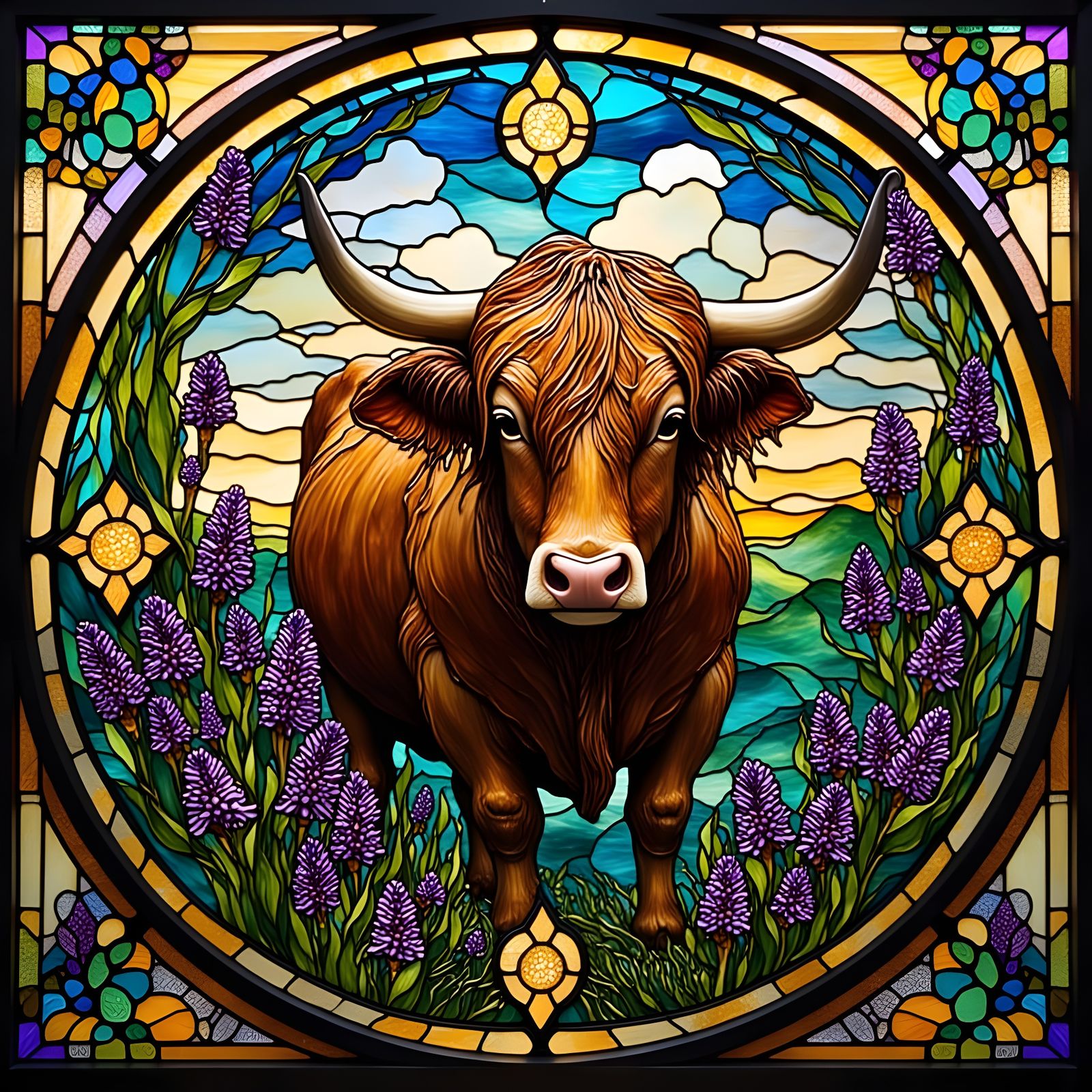 Vibrant Stained Glass Window Depicts Scotland's National Sym...