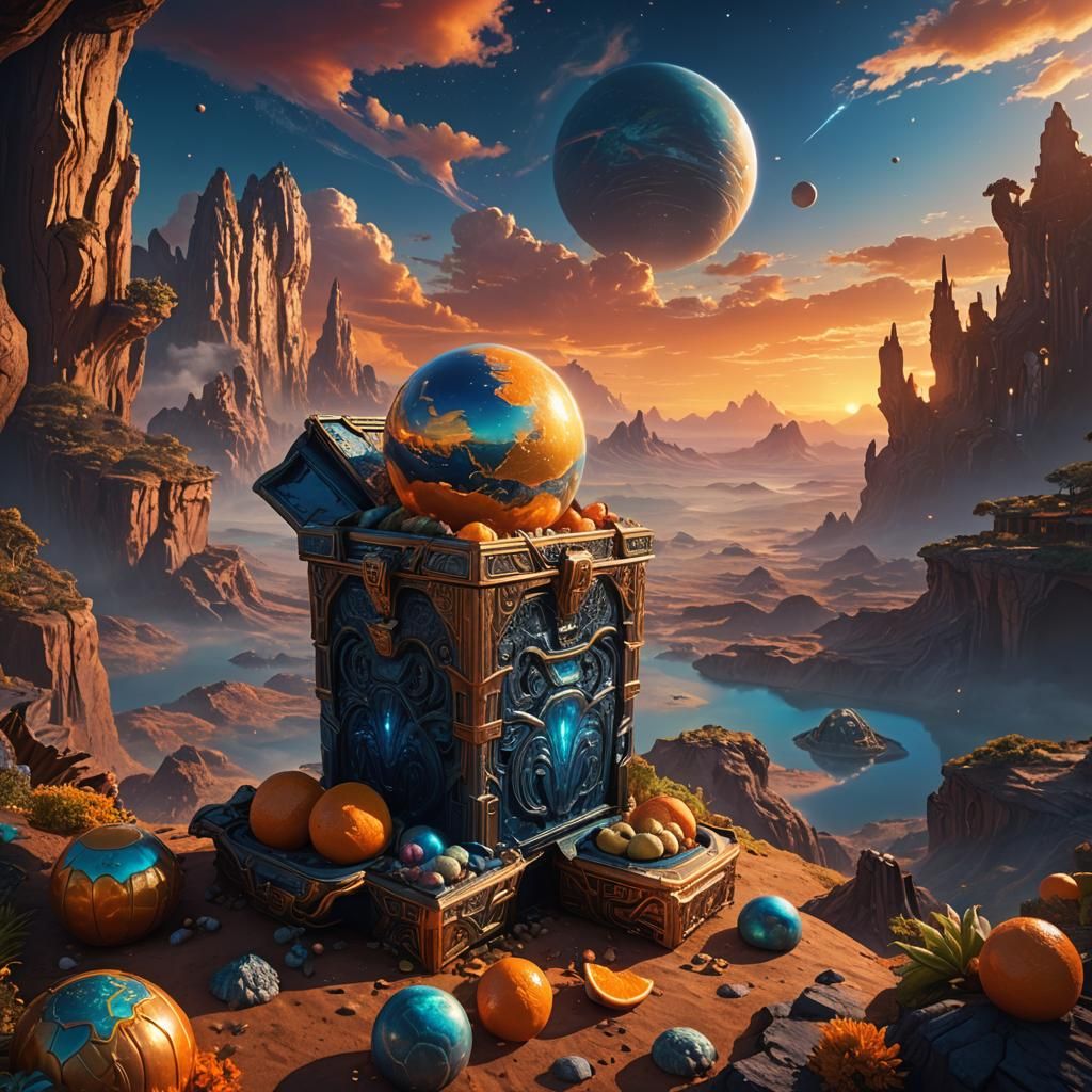 Exotic Food on Alien Planet: Fantasy Concept Art