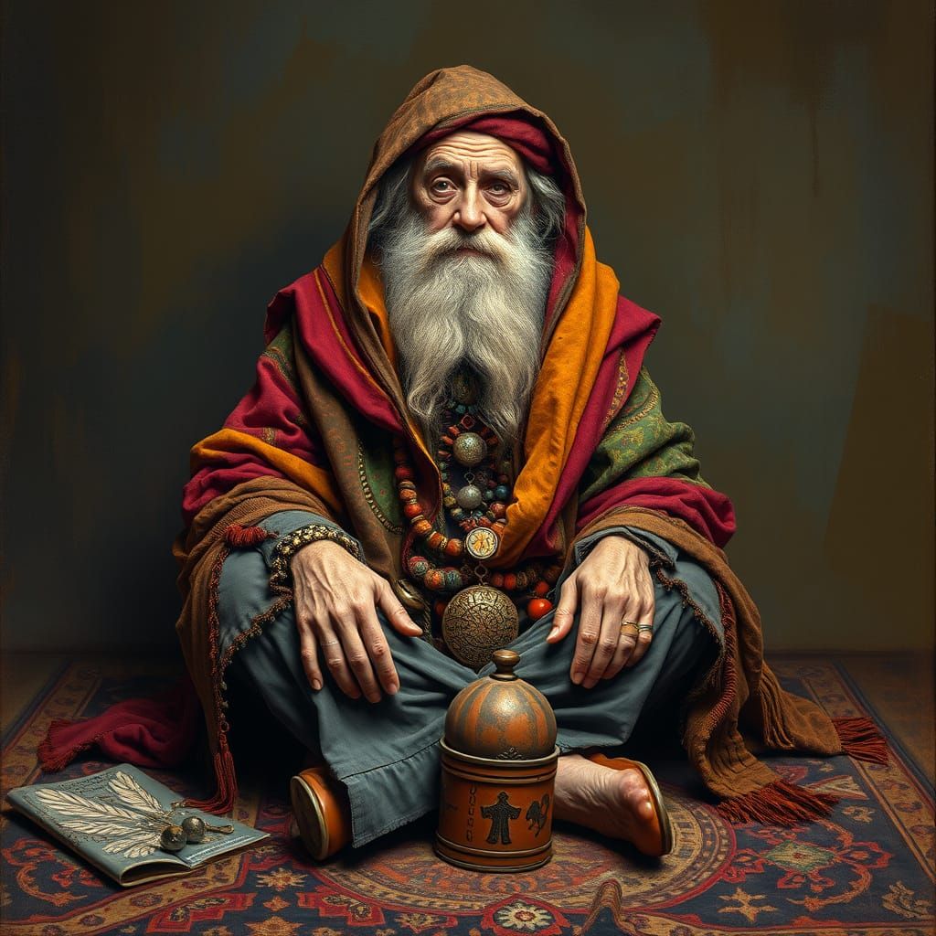 Ethereal Gypsy Sage in Mystical Aura