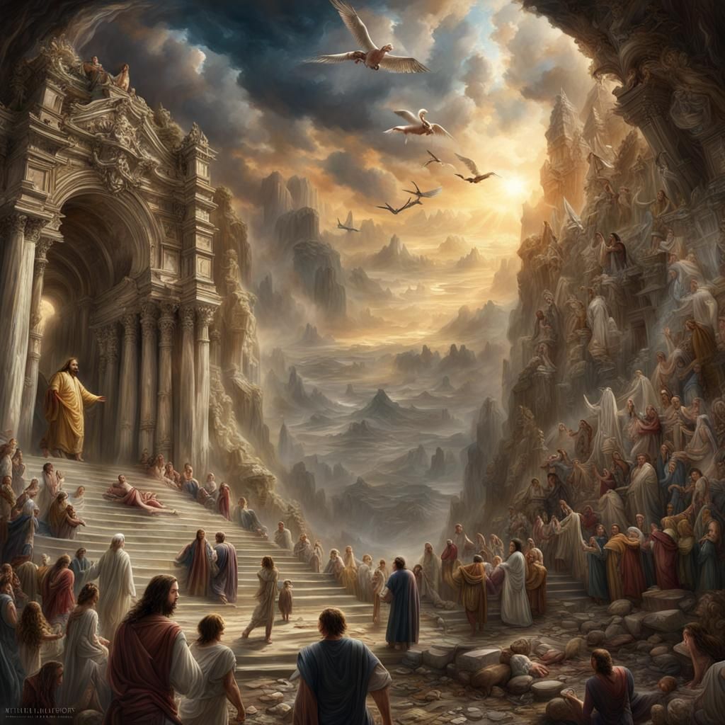 Heavenly Cityscape: Detailed Matte Painting in Unreal Engine