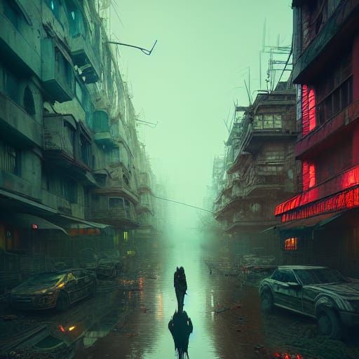 Post-Apocalyptic City: Detailed Digital Matte Painting