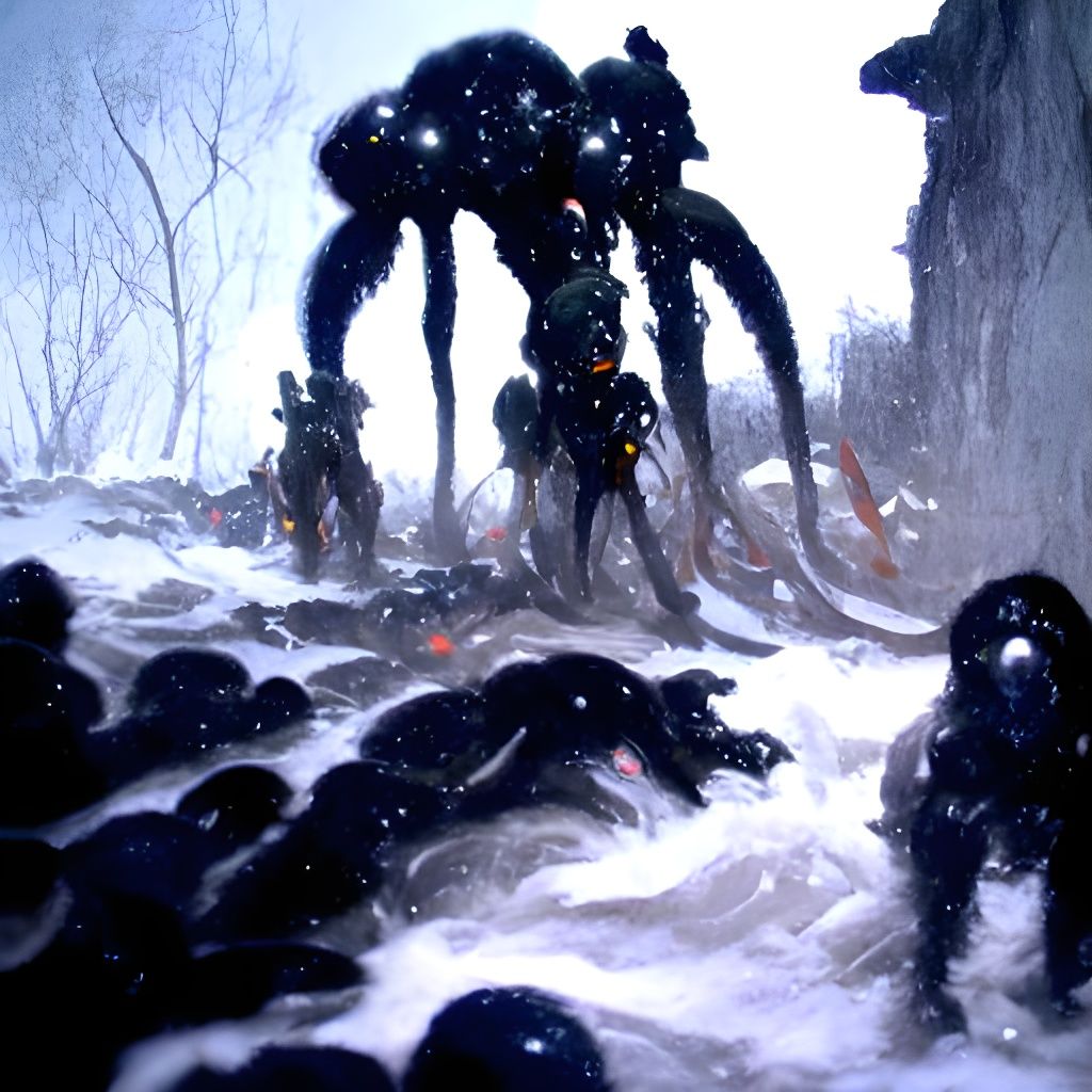 Horror Tentacles Invade Bio-Luminescent Cave