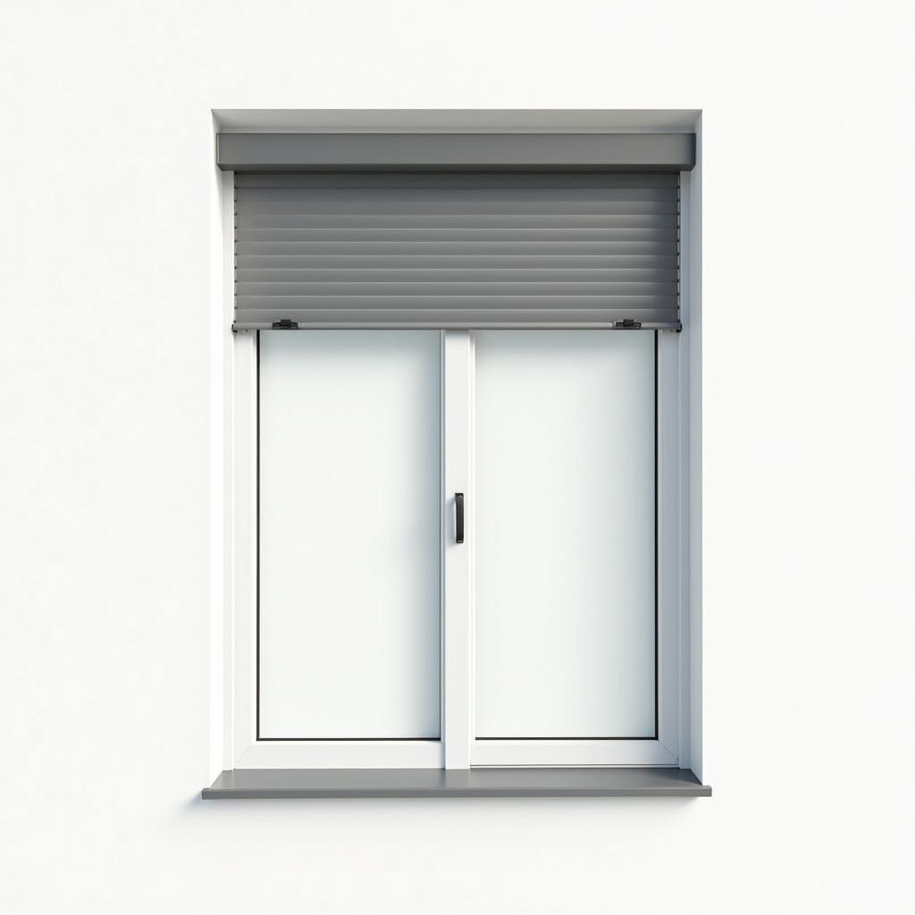 Modern Minimalist Window Trio on Alabaster White Background