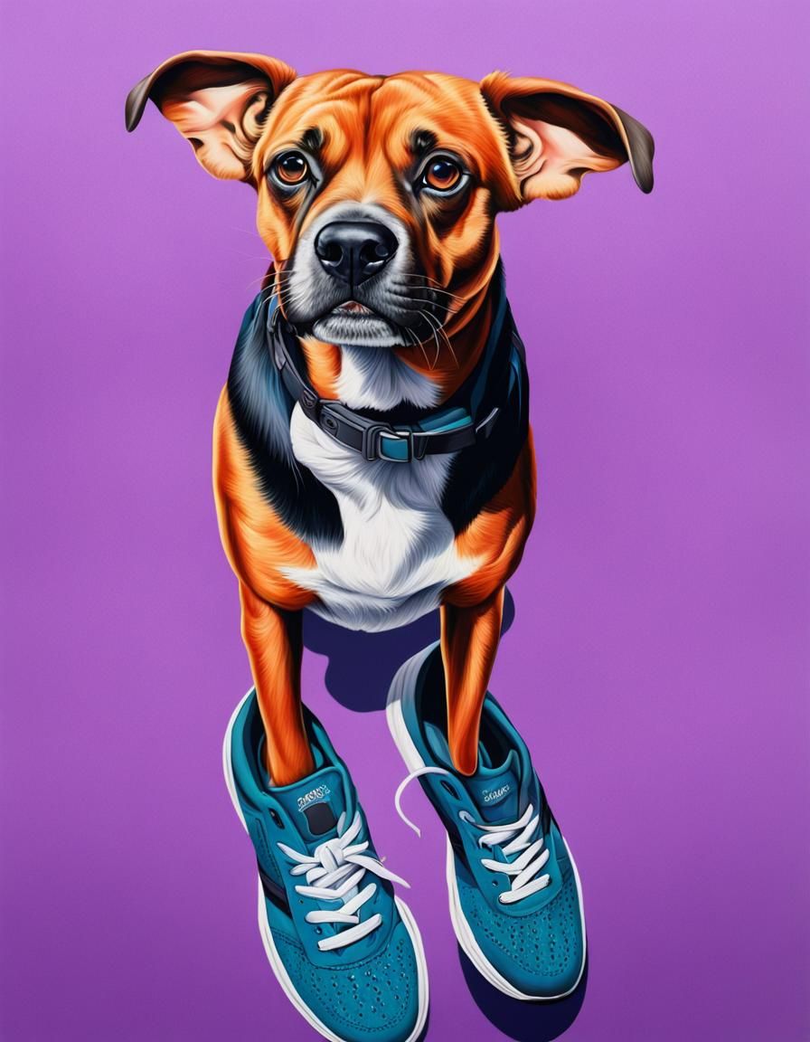 Hyperrealistic Portrait with Colorful Background