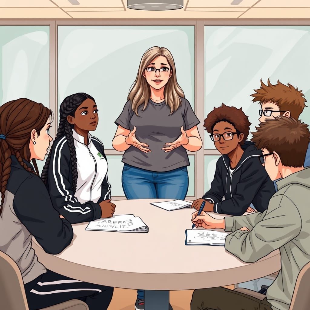 Inviting Community College Scene in a Lively Learning Enviro...