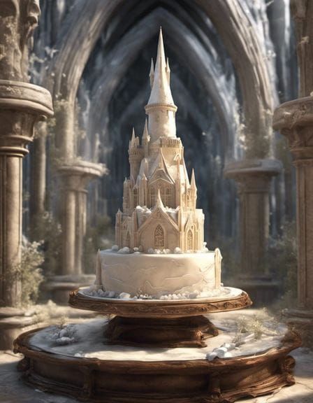 Enchanting Hogwarts Castle Wedding Cake in Gothic Revival St...