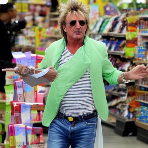 Rod Stewart Unexpectedly Shopping at Dollar Tree