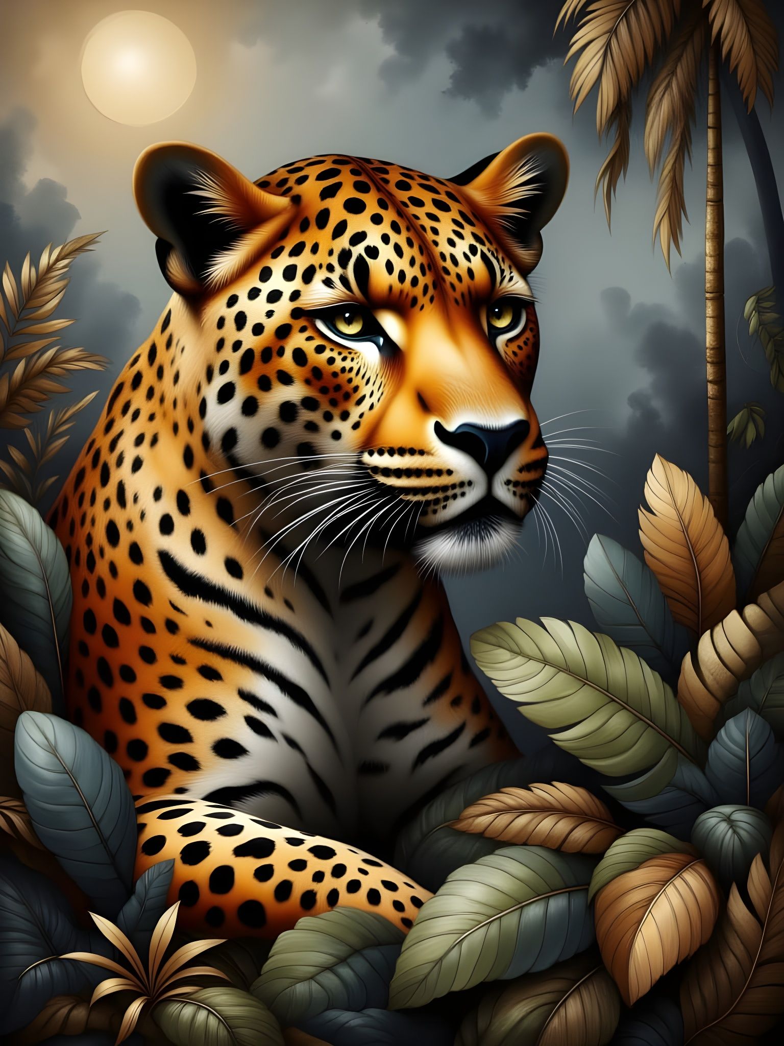 Leopard in the Jungle