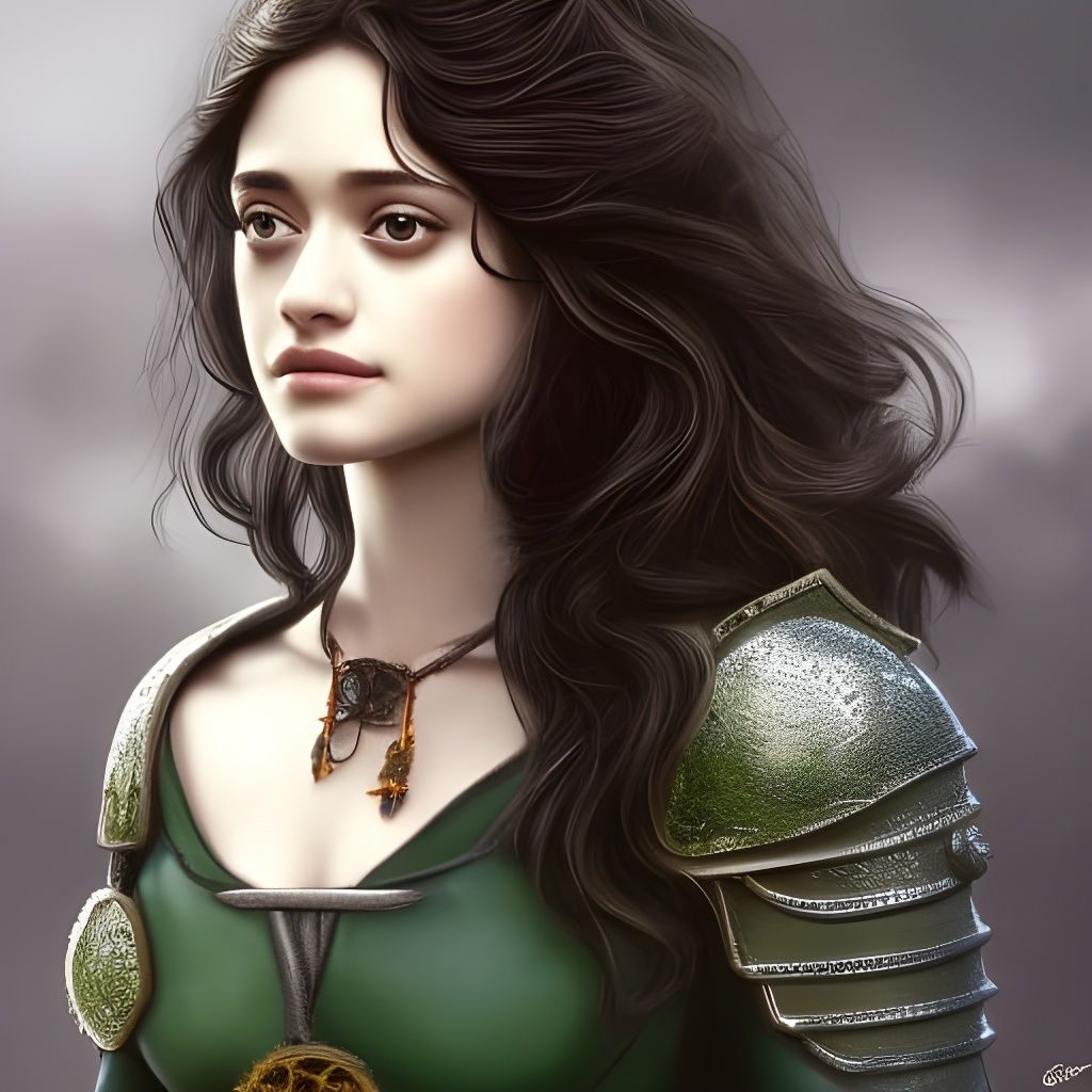 Medieval Portrait with Fleur-de-lis Armor