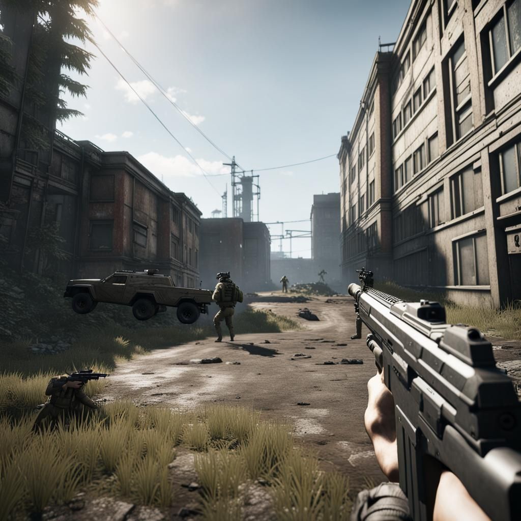 Escape From Tarkov Gunfight in 3D Game Style