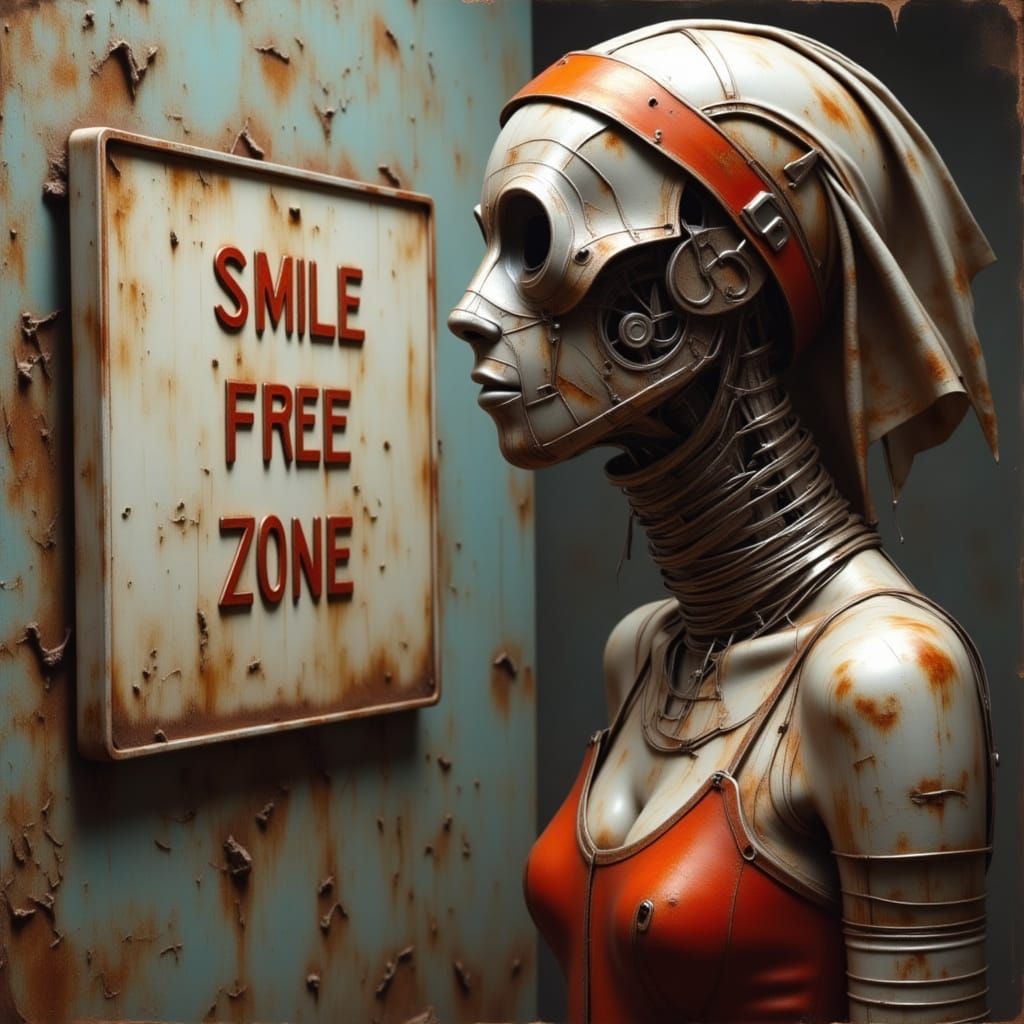 Solemn Figure Enters Smile-Free Zone Concept Art