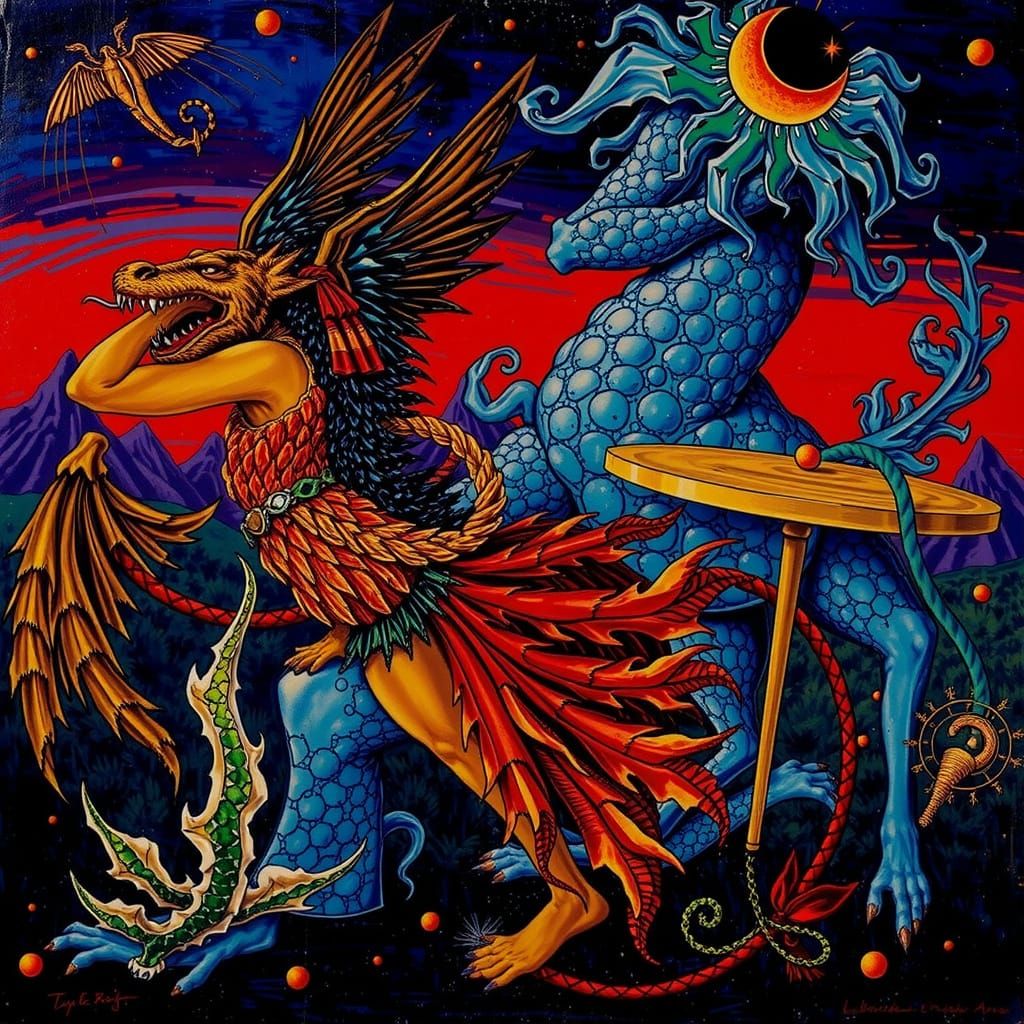 Abstract Swirling Red Forms