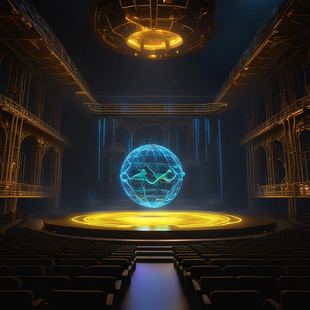 Futuristic 3D Hologram of Sezar Net Logo