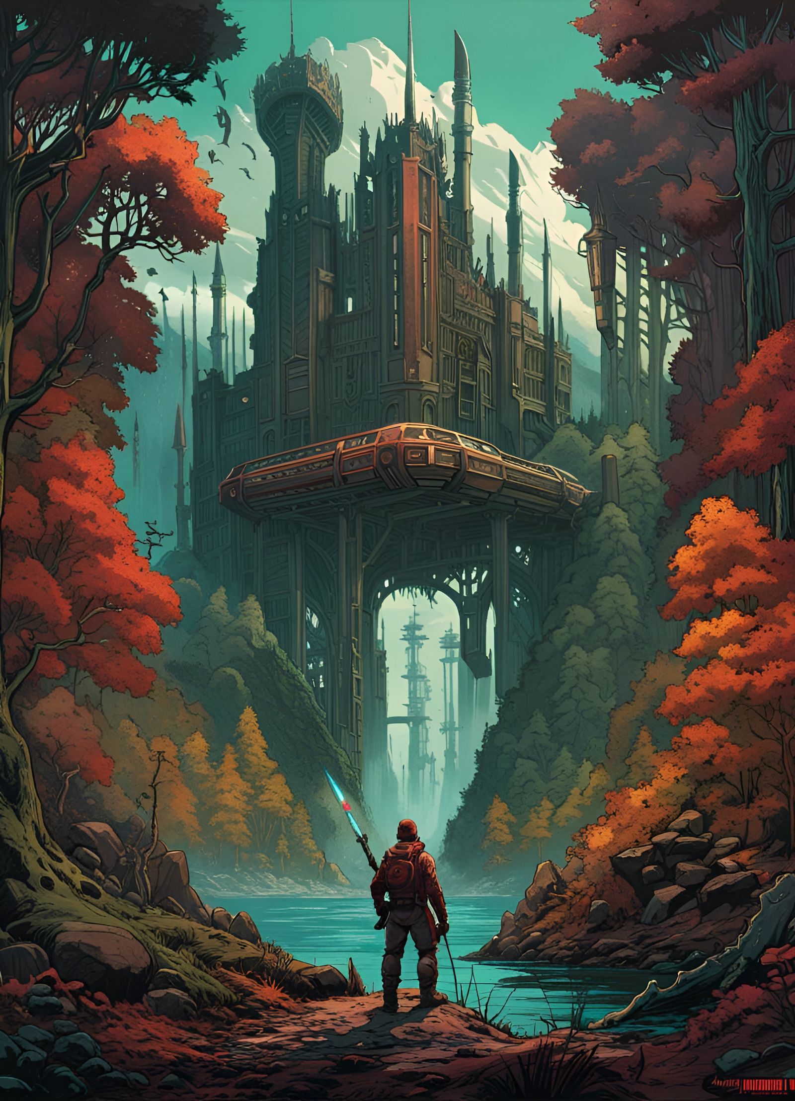 Steel Forest: Intricate Fantasy Art