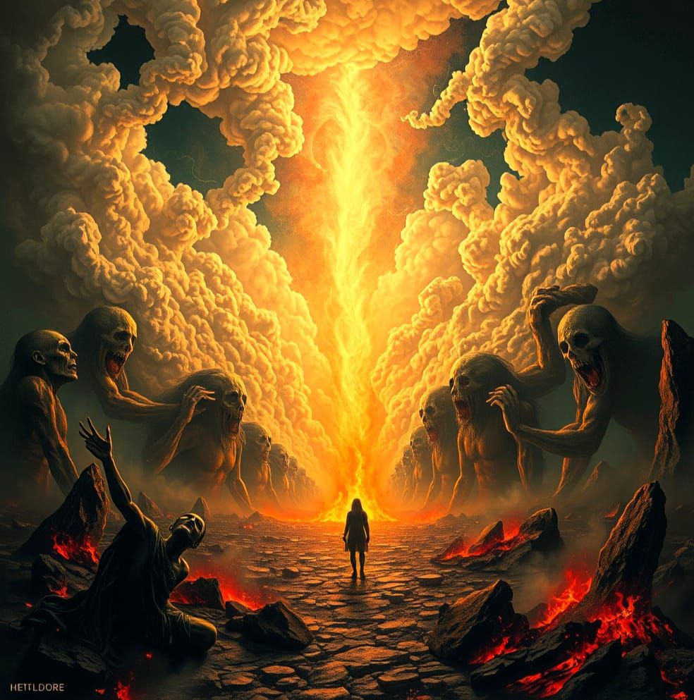 Apocalyptic Realm Where Heaven and Hell Converge