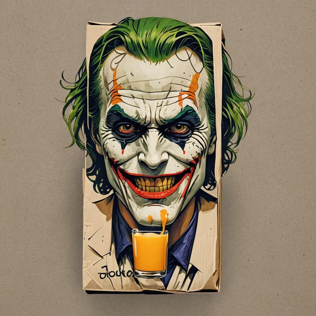 The Joker Fused with Orange Juice Carton
