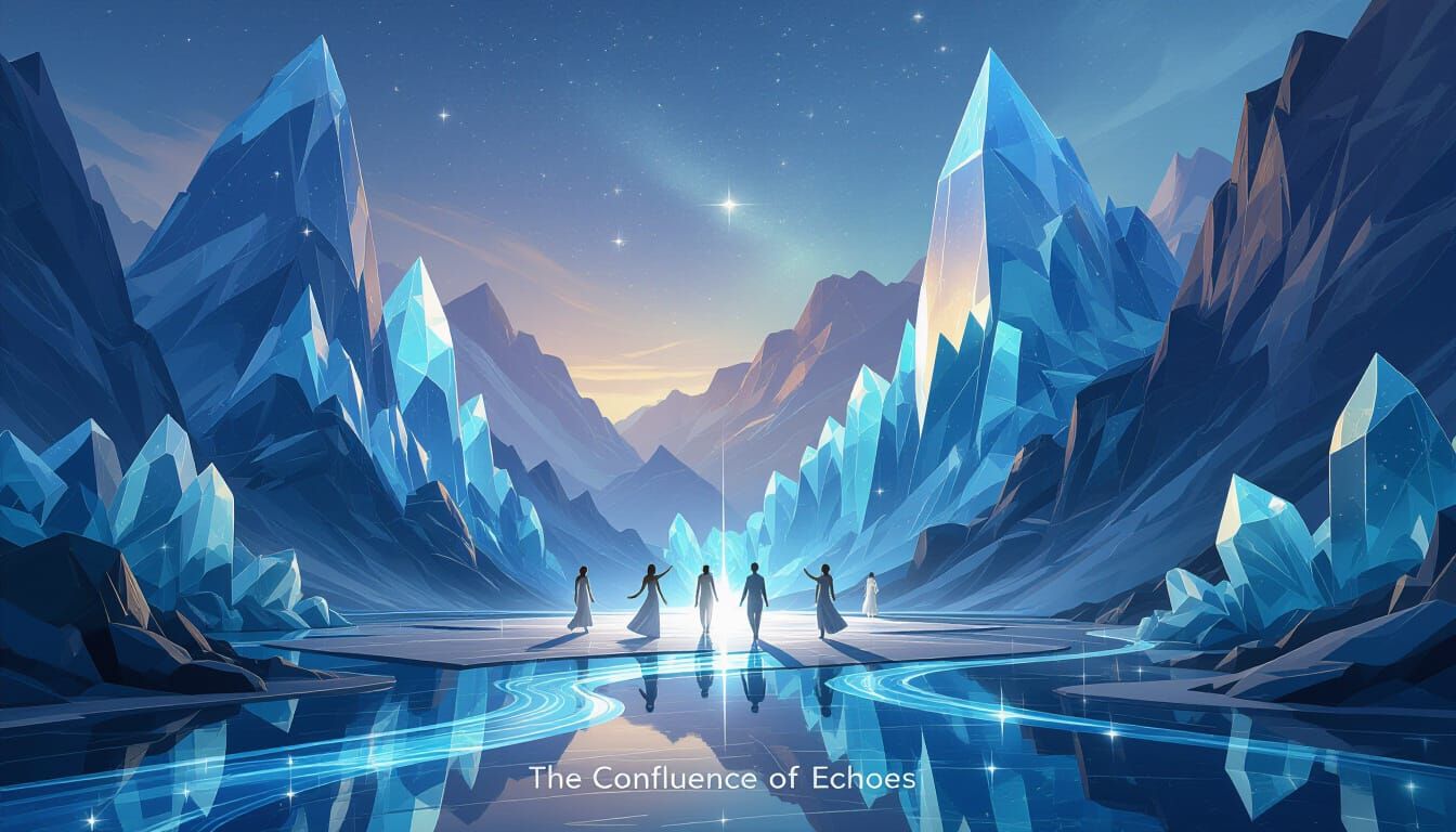 Liquid Starlight Rivers Flow Through Crystalline Mountains