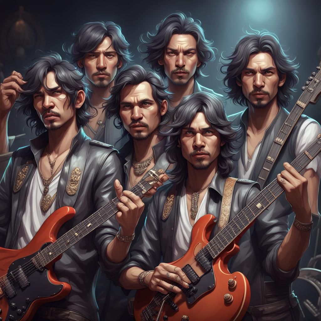 Indonesian Rock Band on Stage, 3D Animation