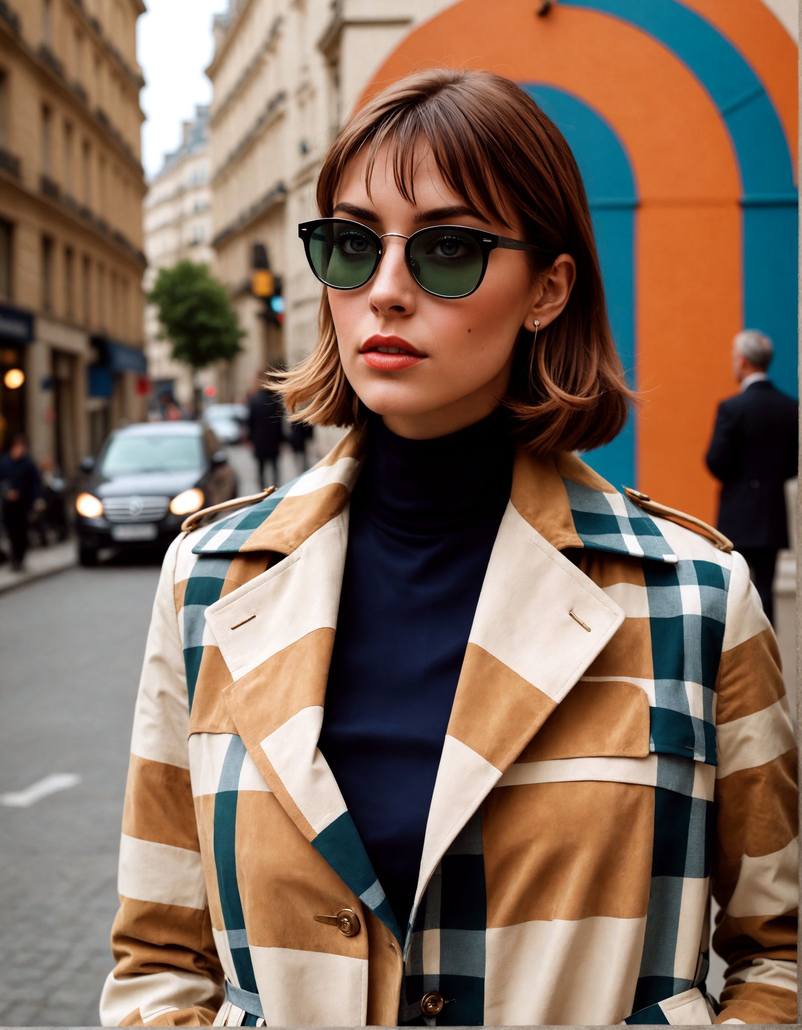 Mod Fashion Icon in 1960s Style