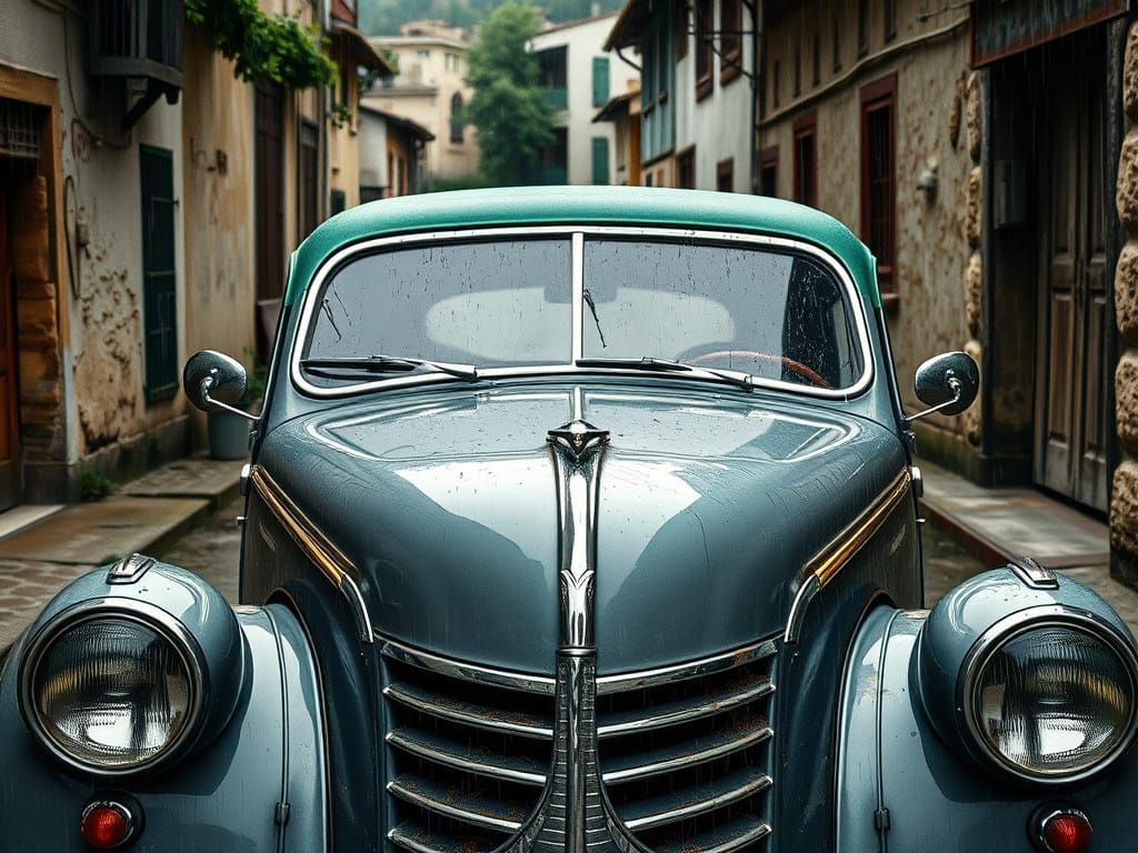 Vintage Art Deco Automobile Closeup