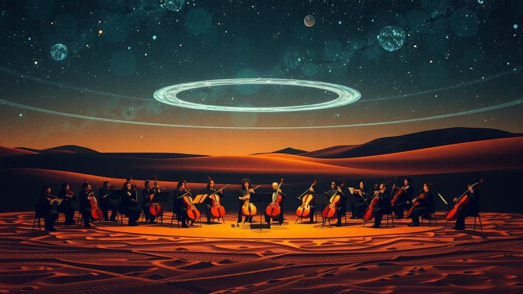 Cosmic Symphony in the Desert Night